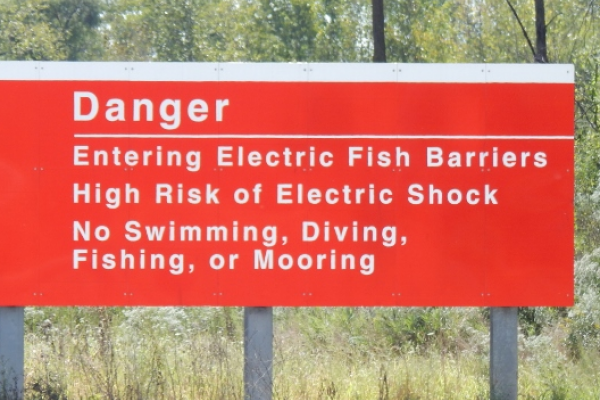 Electric barrier warning
