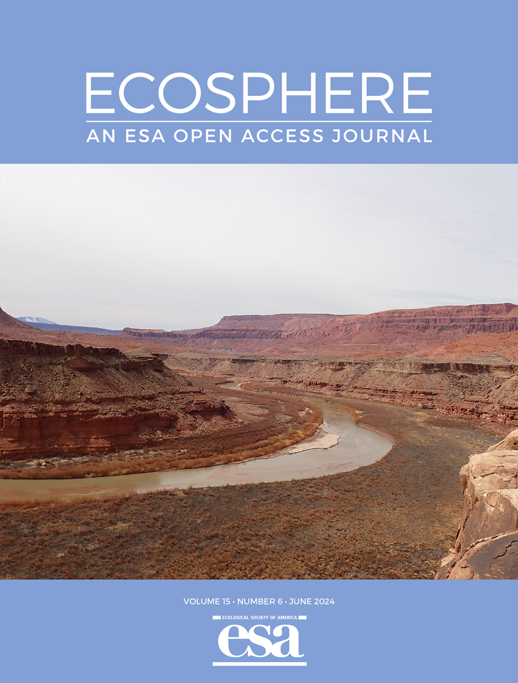 Cover of June 2024 issue of Ecosphere