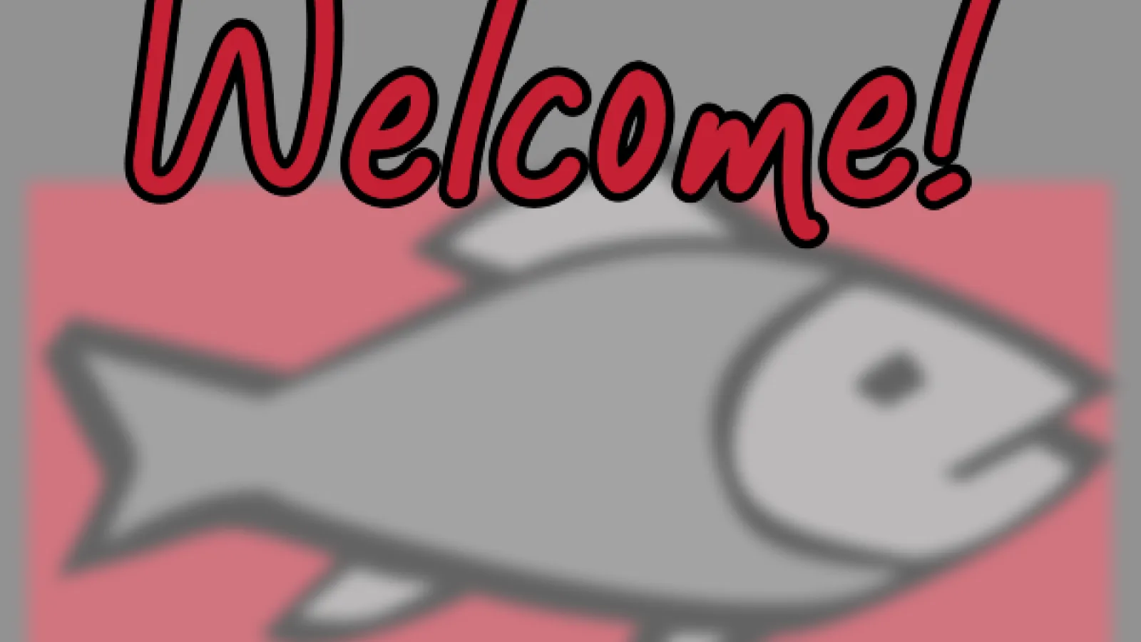 Welcome text over AEL logo blurred
