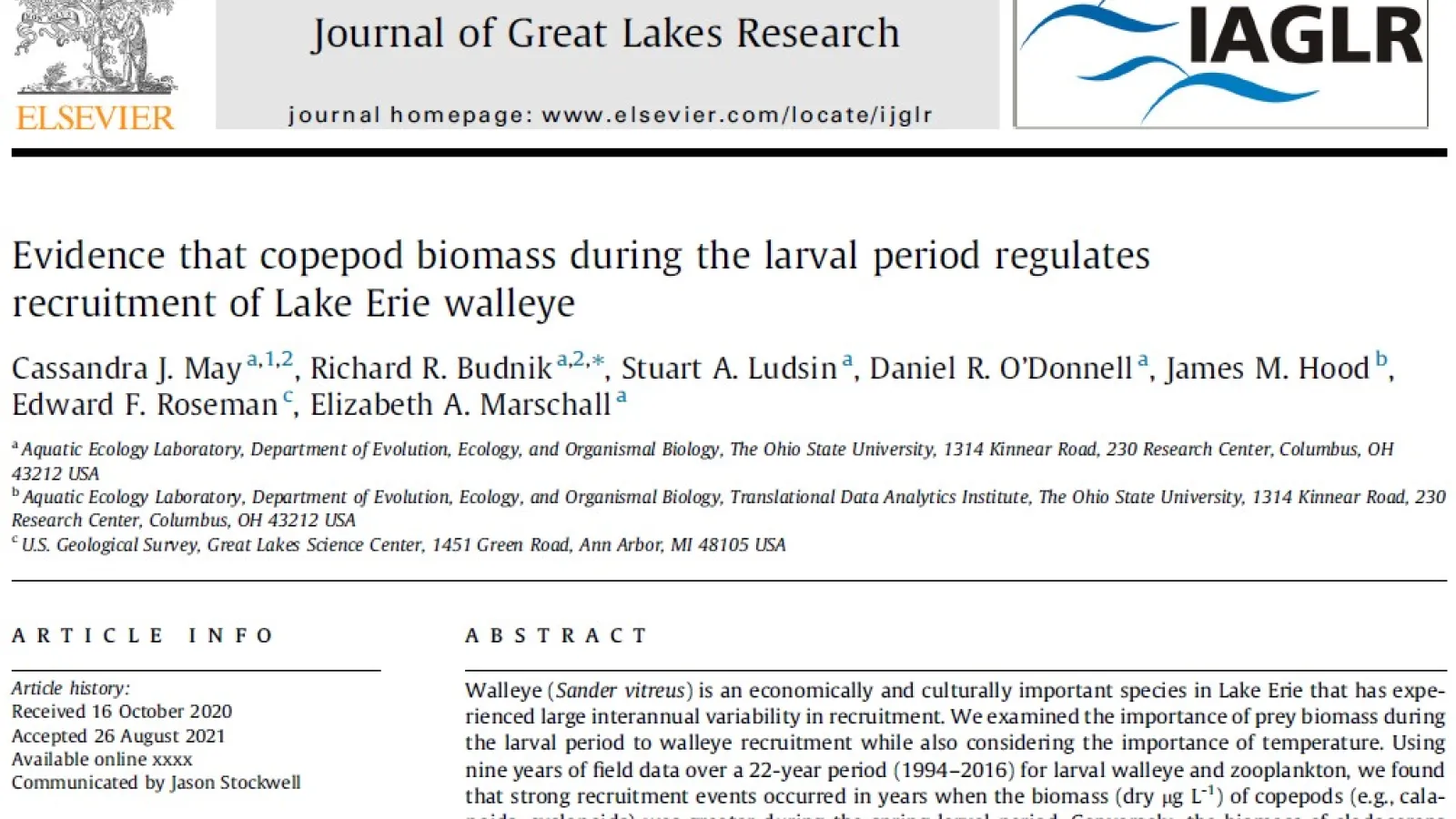Article Title page