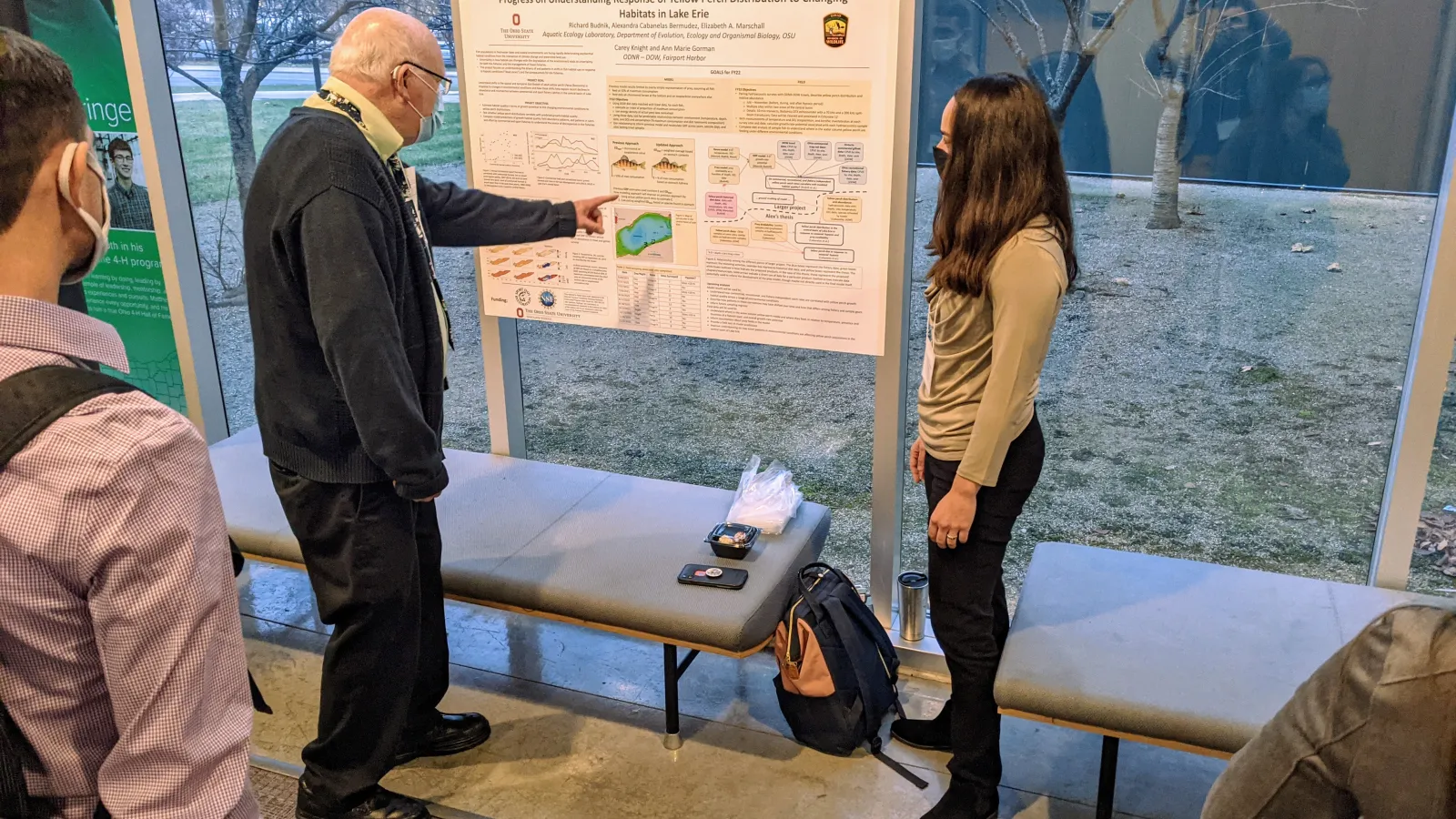 Alex Cabanelas Bermudez presenting her poster for Dr. Culver