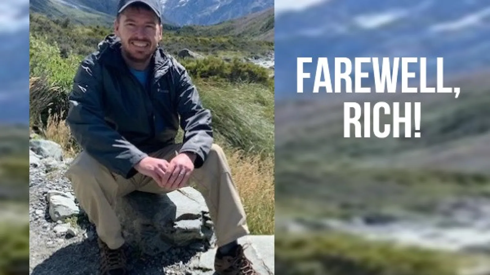 Rich Budnik with "farewell, rich!" text