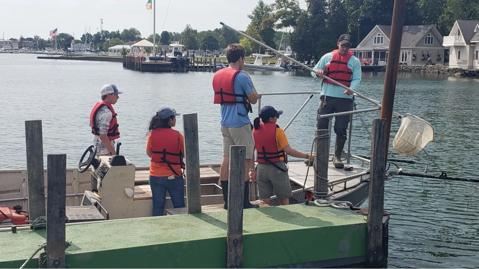 Electrofishing near South Bass Island