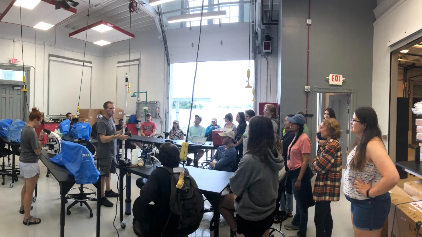 Laboratory exercise at Stone Lab South Bass Island space
