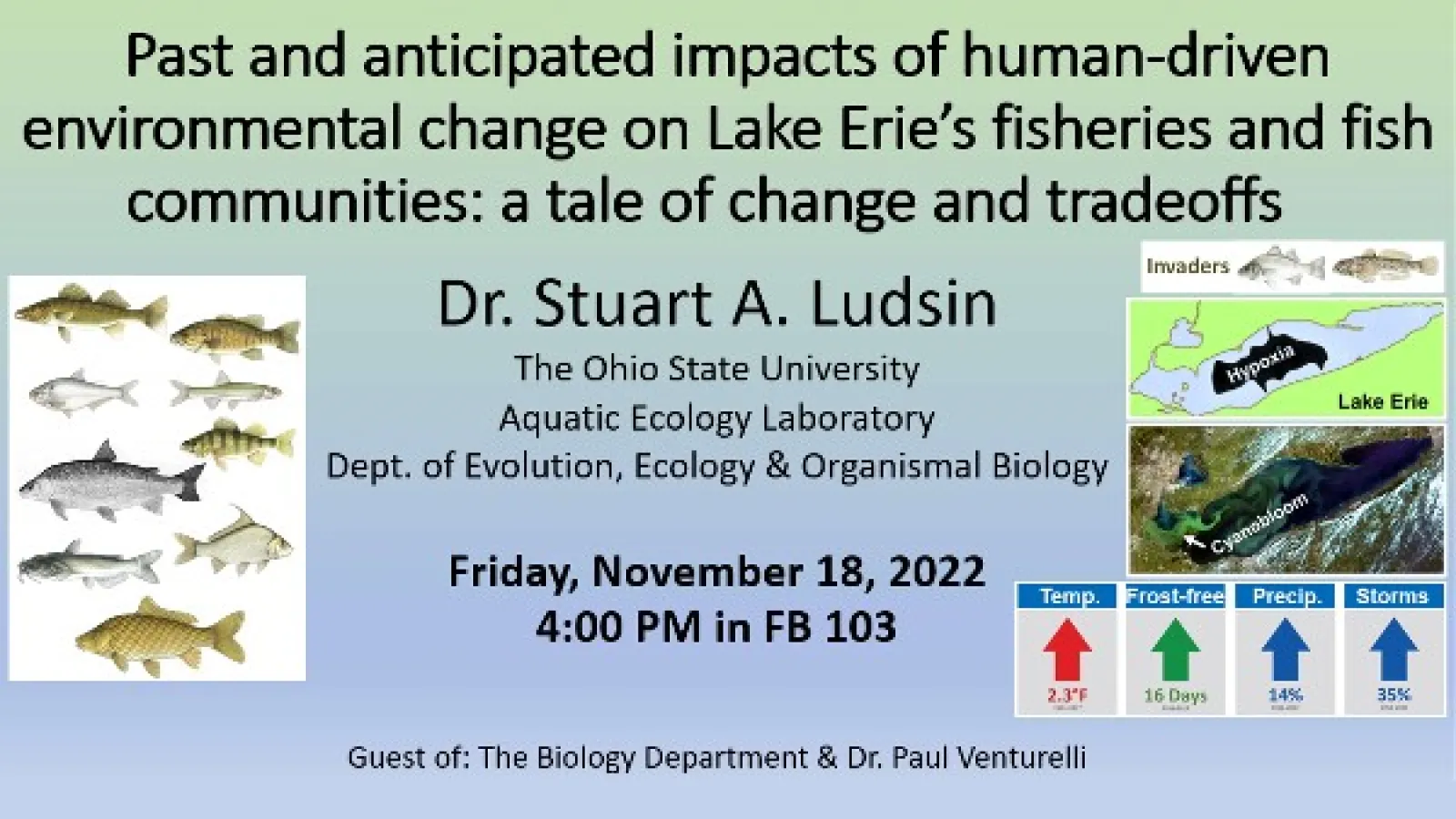 Title slide of Dr. Ludsin's talk