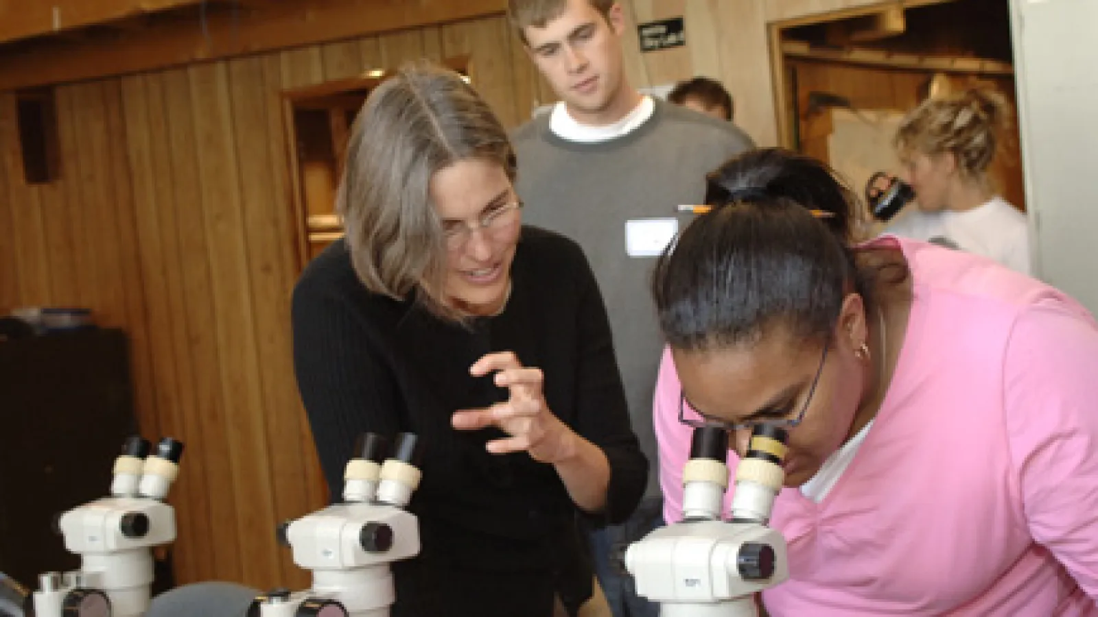 Libby sharing knowledge at an outreach event