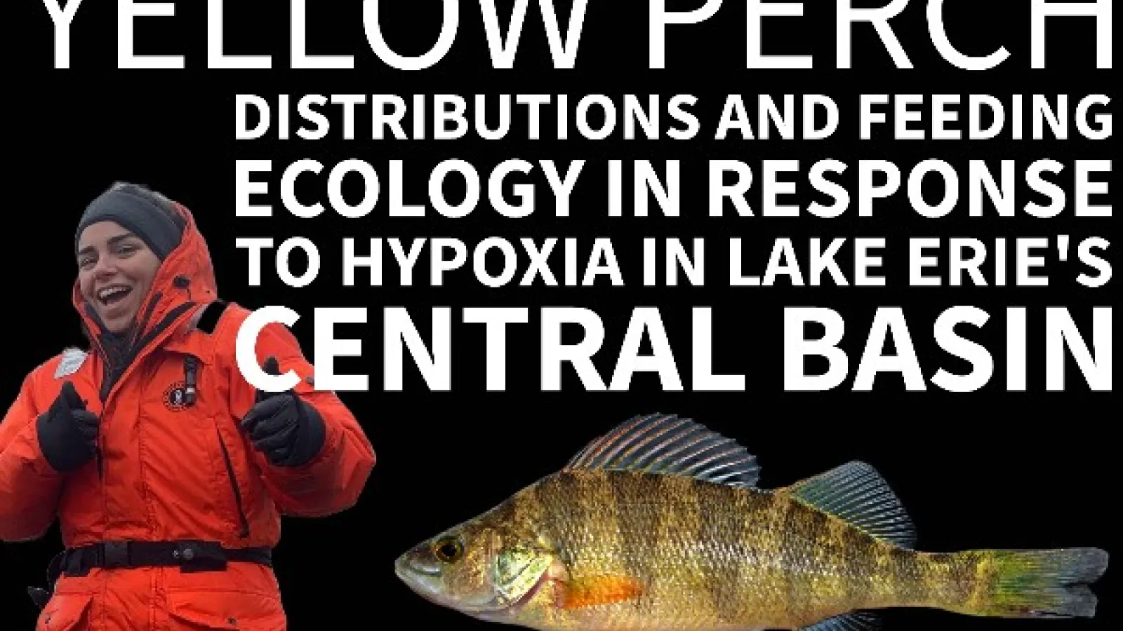 Alex Cabanelas Bermudez, Yellow Perch, title "Yellow Perch Distributions and Feeding Ecology in Response to Hypoxia in Lake Erie's Central Basin"