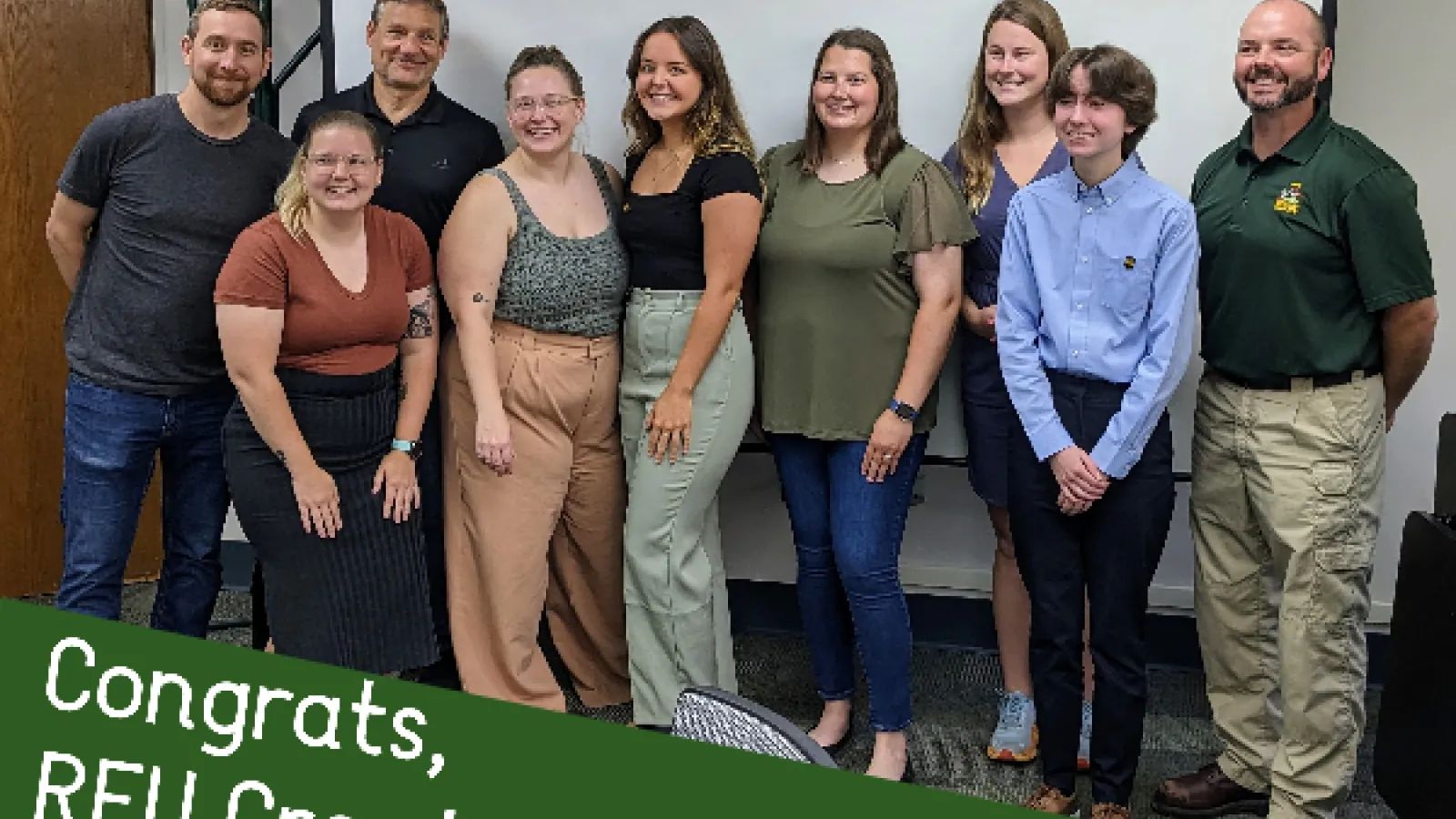 Group photo of REU participants