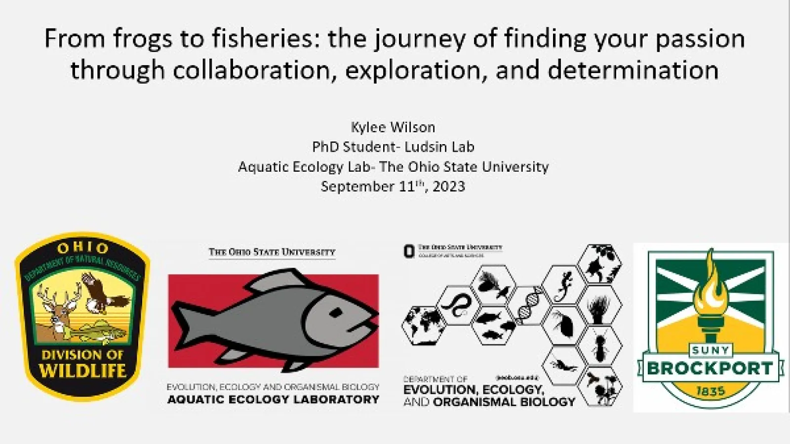 Opening slide of Kylee Wilson's lecture