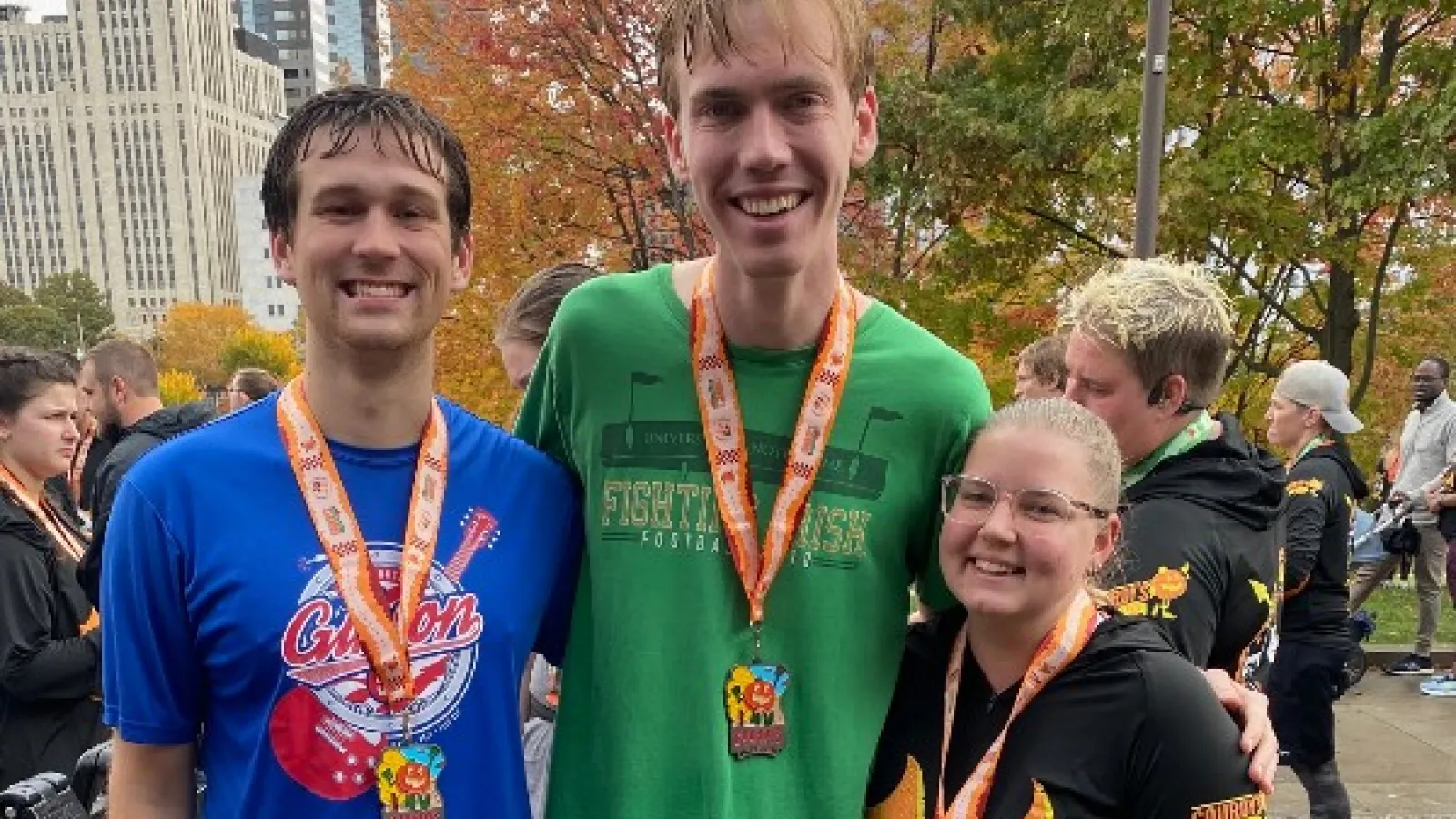 Andrew Foley, Joe Gentine, & Kylee Wilson after the 5K