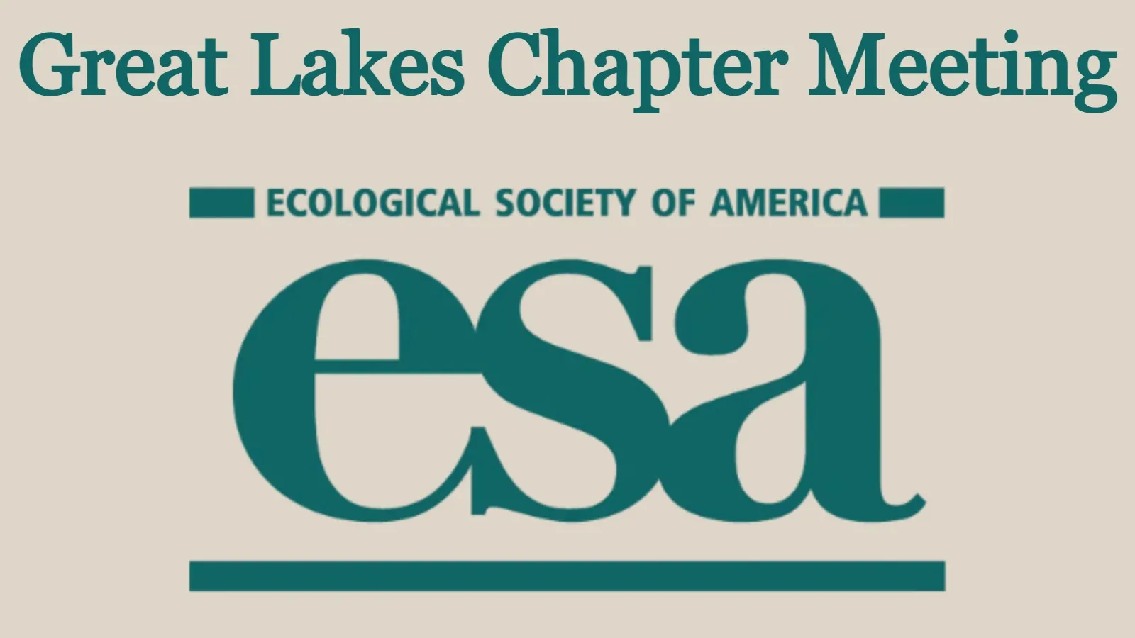 text: Great Lakes Chapter Meeting & ESA logo