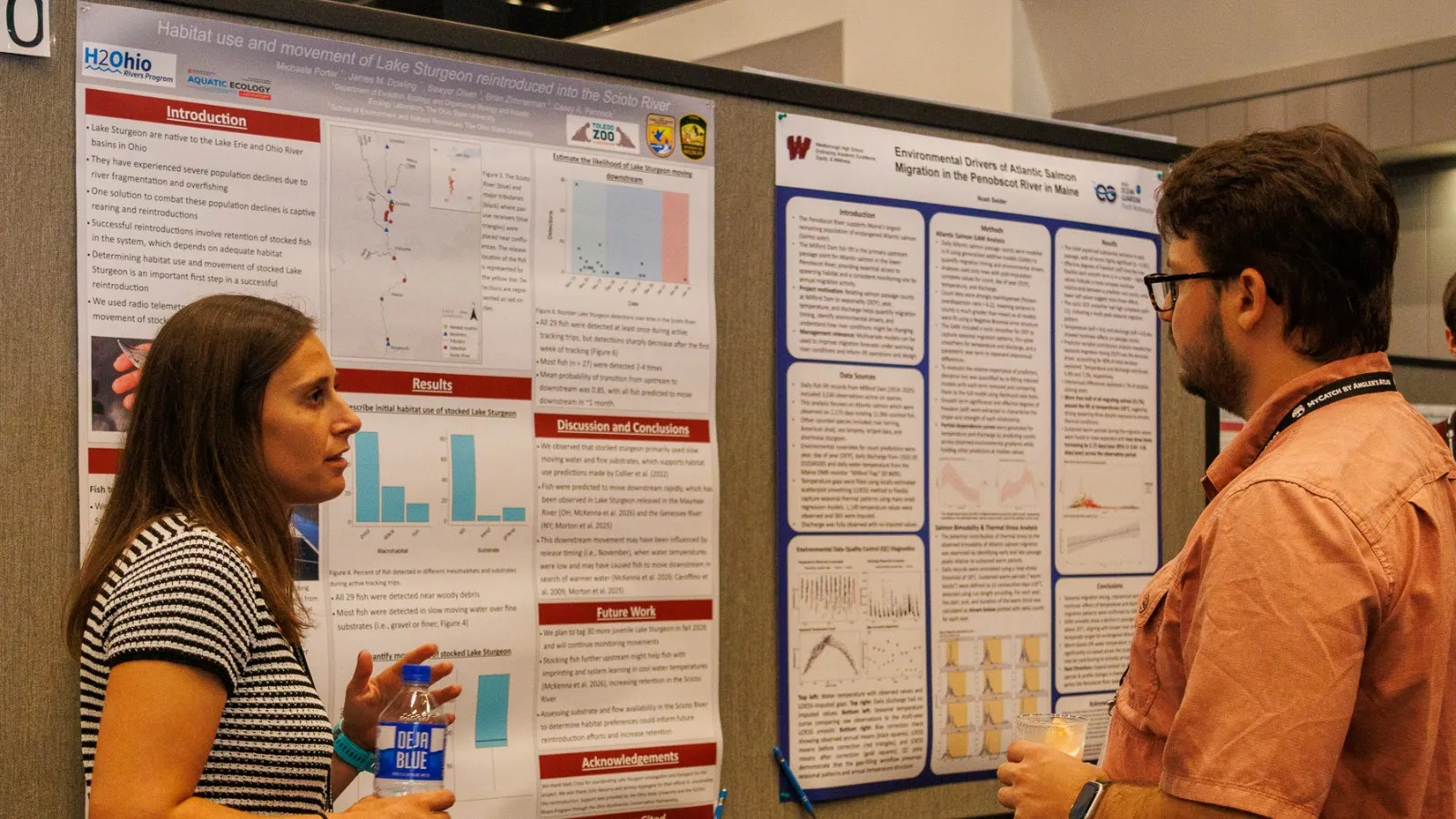 Michaela Porter presenting her poster