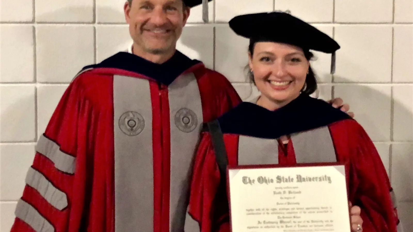 Stu Ludsin and Ruth Briland at Ruth's Graduation ceremony