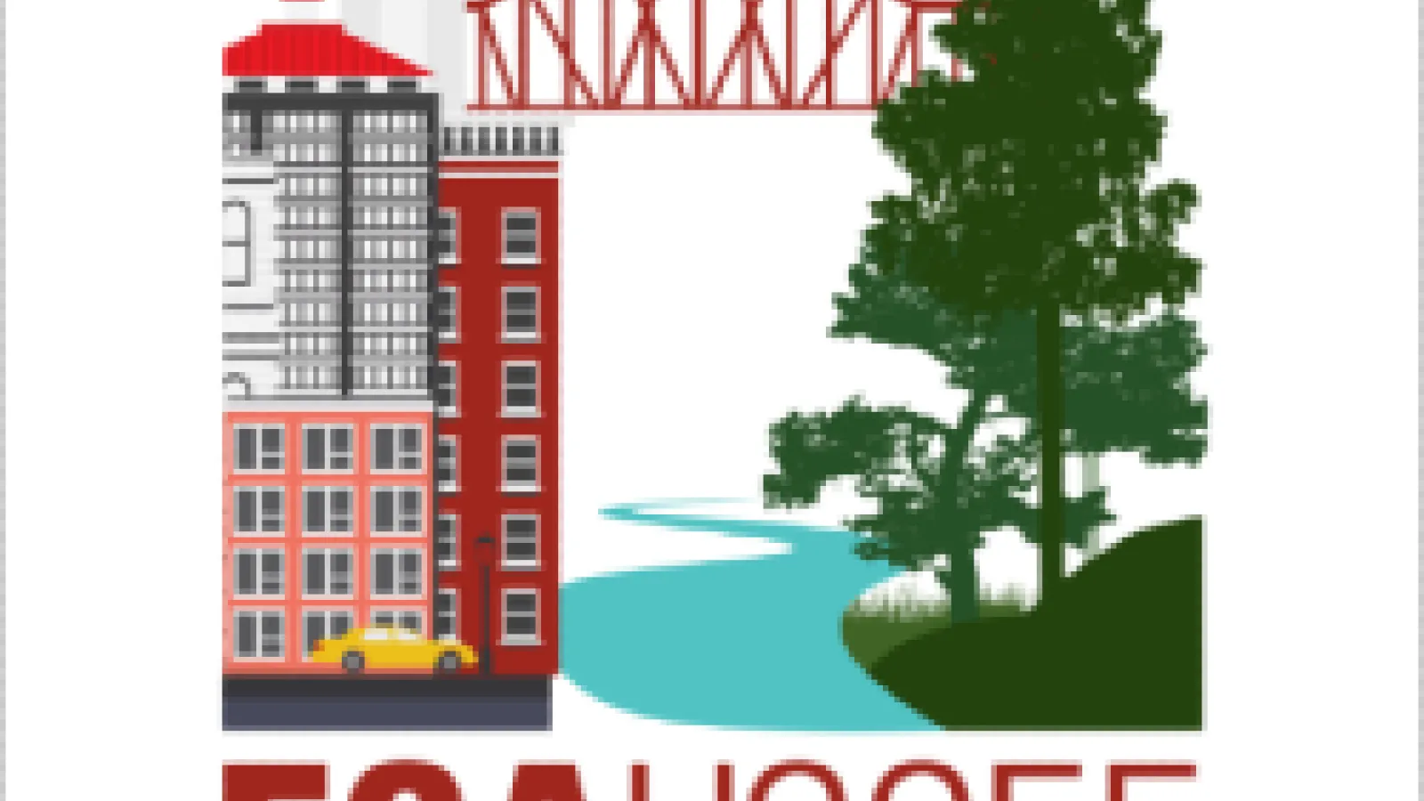 Ecological Society of America 2019 meeting logo, a drawn city with "ESA USSEE Louisville 2019"