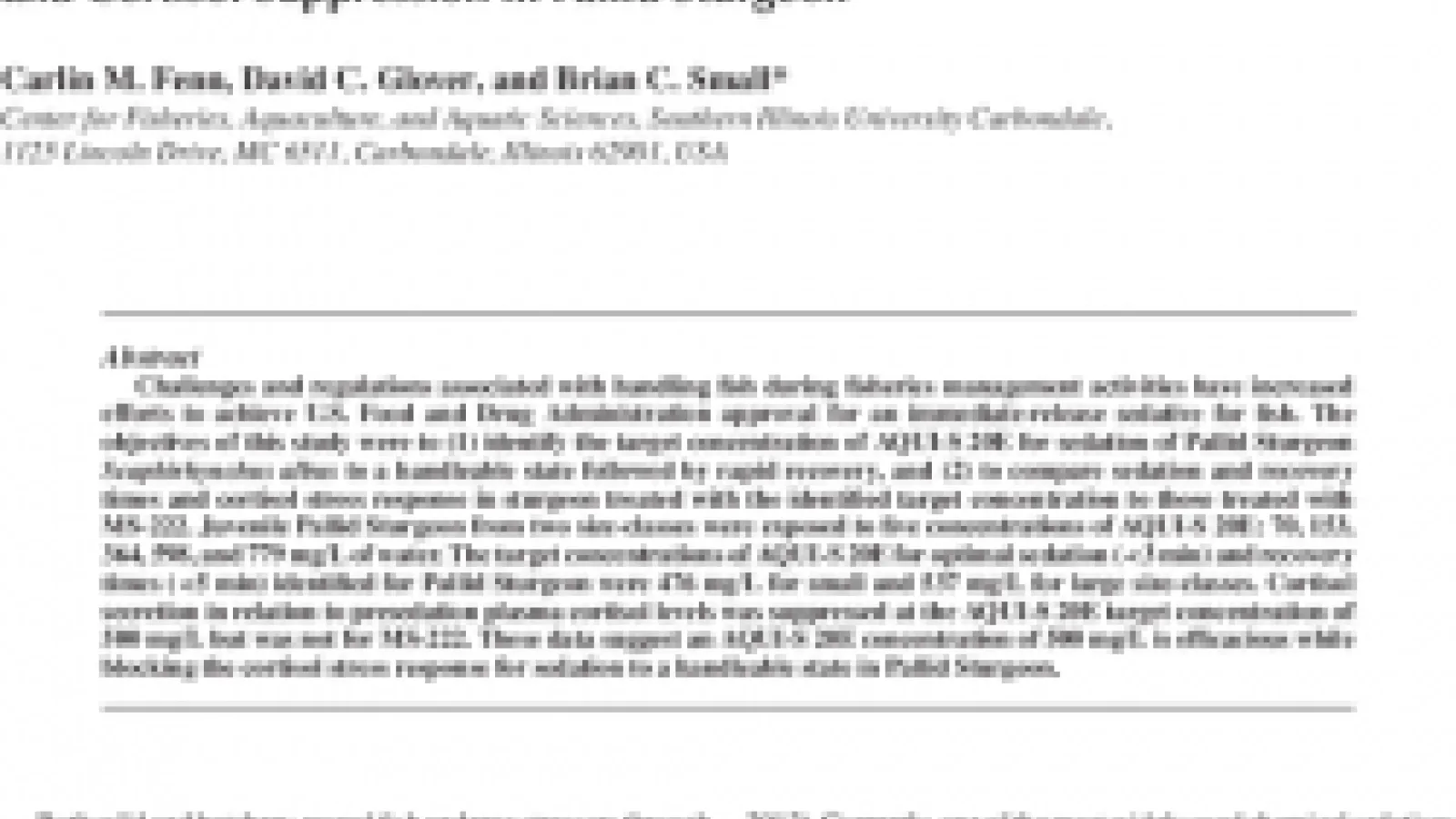 Screenshot of the top of the article