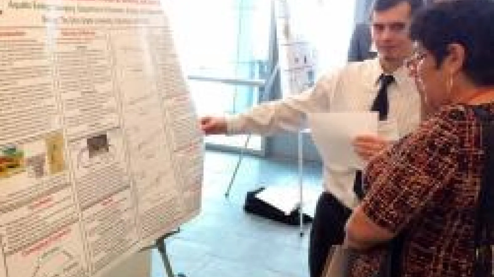 Matt Hodanbosi presenting his poster