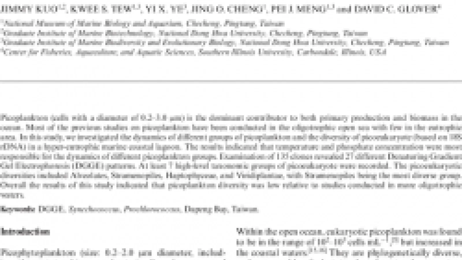Screenshot of the top of the article