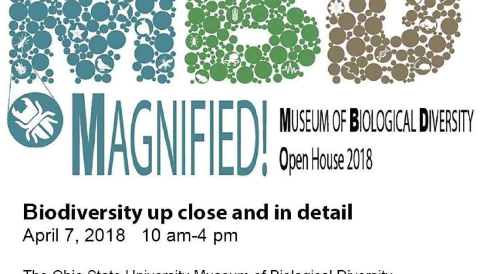 Museum of biological diversity open house 2018, April 7th, theme: magnified