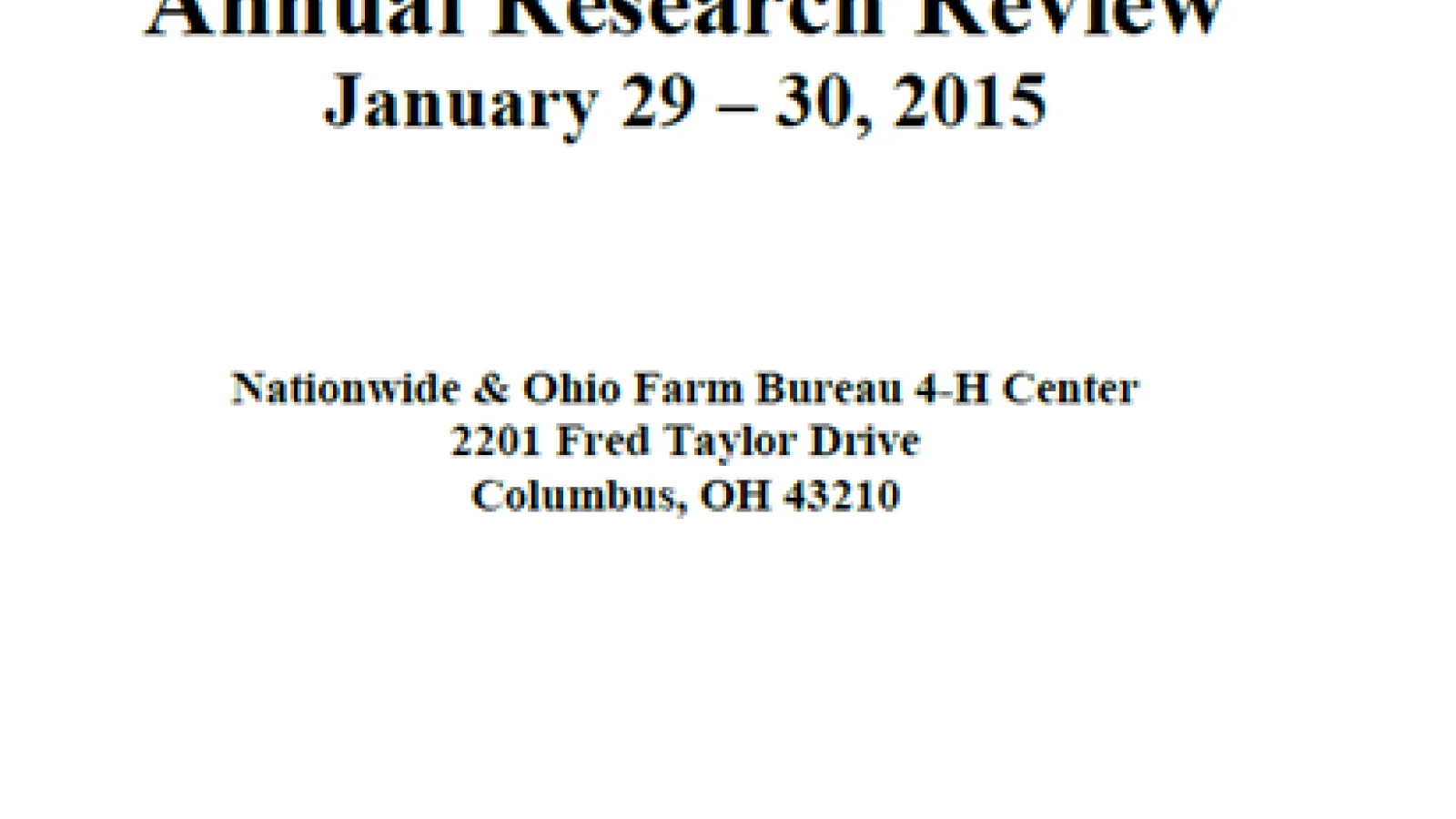 2015 Research Review brochure