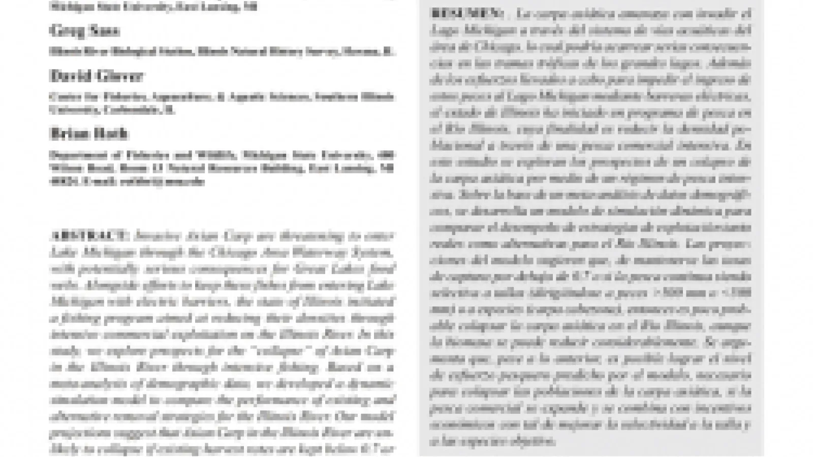 Screenshot of the top of the article