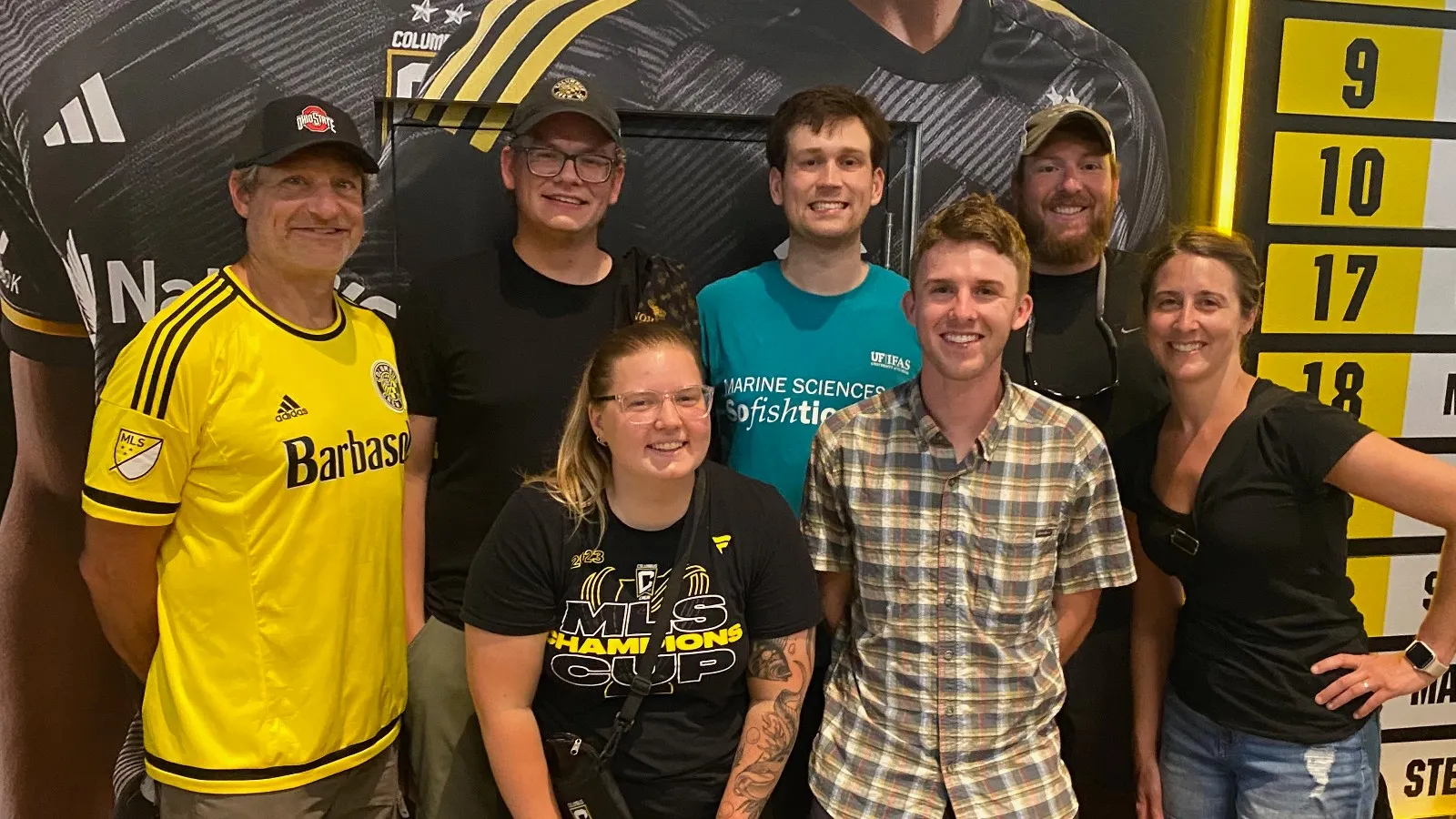 Group photo of AELers at the Crew Game