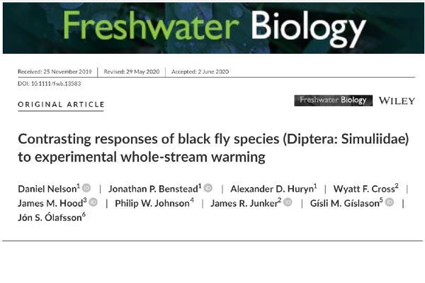 Freshwater Biology Publication header