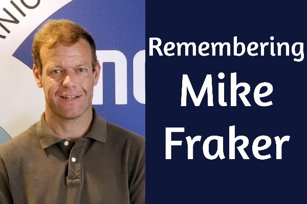 Mike Fraker photo with text, "Remembering Mike Fraker"