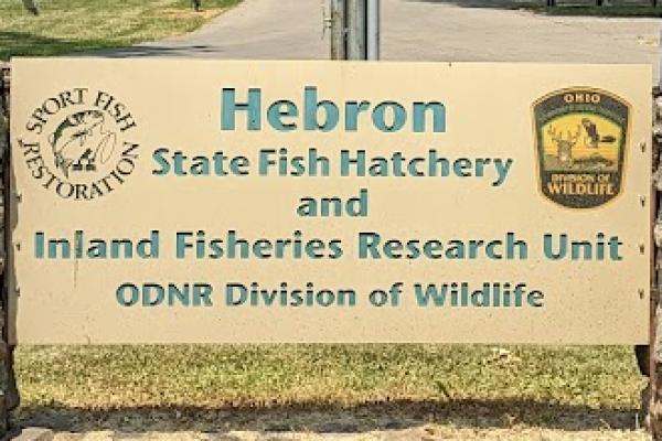 Hebron State Fish Hatchery Sign