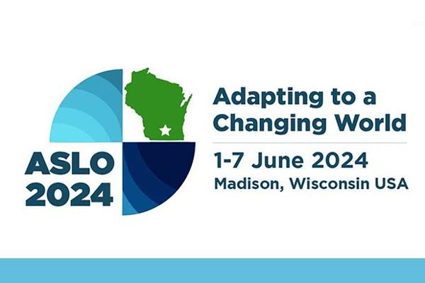 ASLO 2024 Logo: Adapting to a changing world, 1-7 June 2024, Madison, WI, USA
