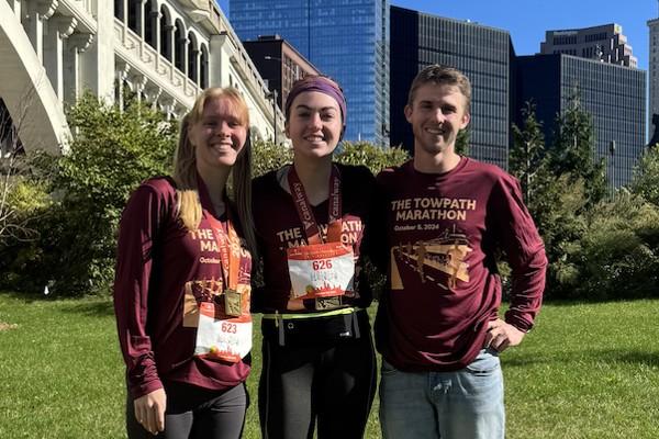 Group photo of Megan Herbruck, Meredith Bennett, and Justin Furby