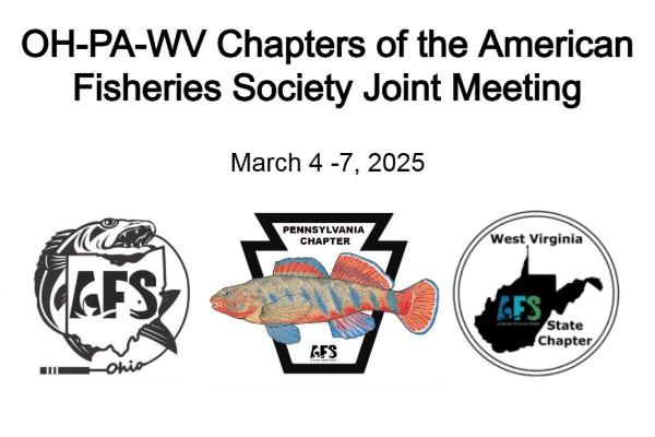OH-PA-WV Chapters of the American Fisheries Society Join Meeting with chapter logos for each state