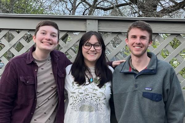Madeline Schumacher, Abby Shake, and Justin Furby