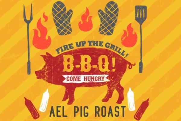 Decorative invitation to AEL pig roast