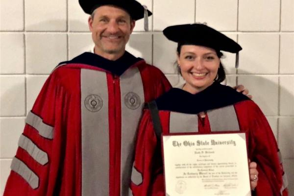 Stu Ludsin and Ruth Briland at Ruth's Graduation ceremony