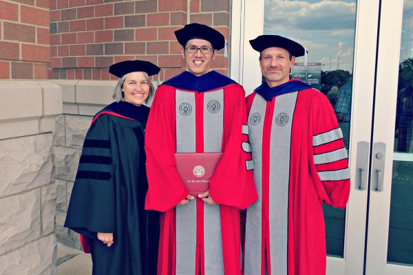 Chen, Ludsin, and Marschall at graduation