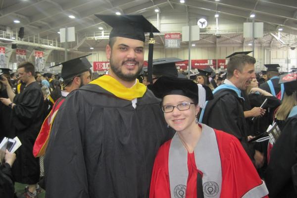 Reed and Cassie graduation