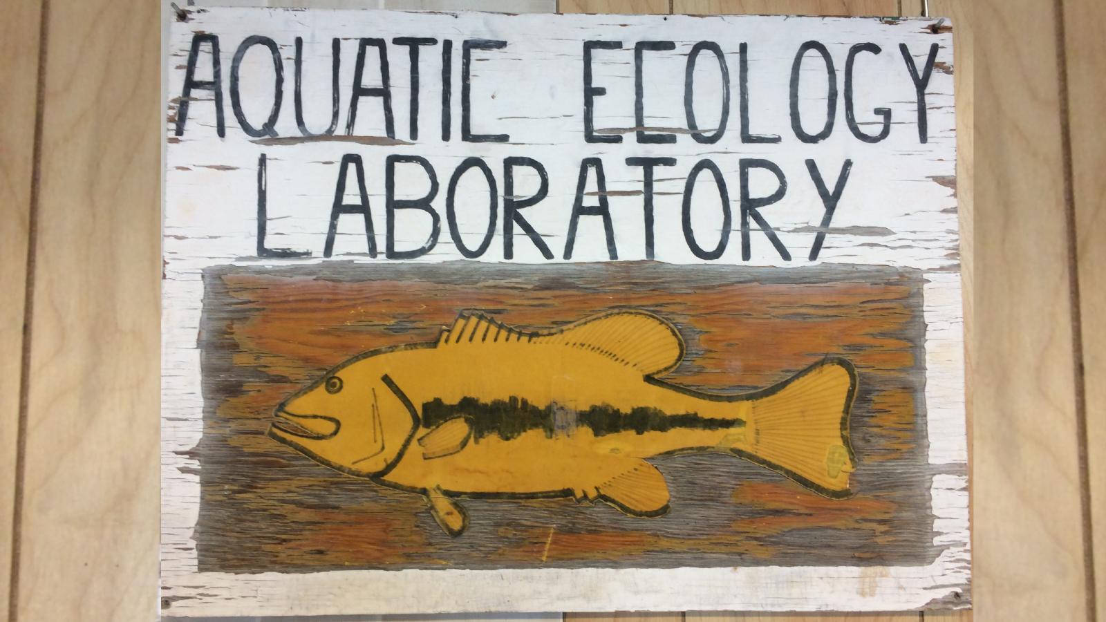 AEL Wooden Sign in dry lab