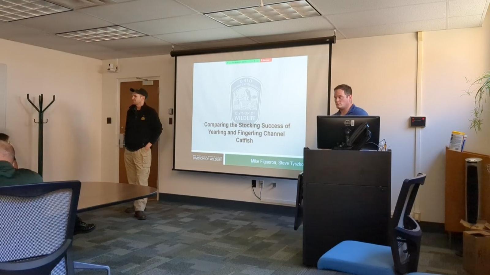 Mike Figueroa being introduced by Steve Tyszko to give his talk