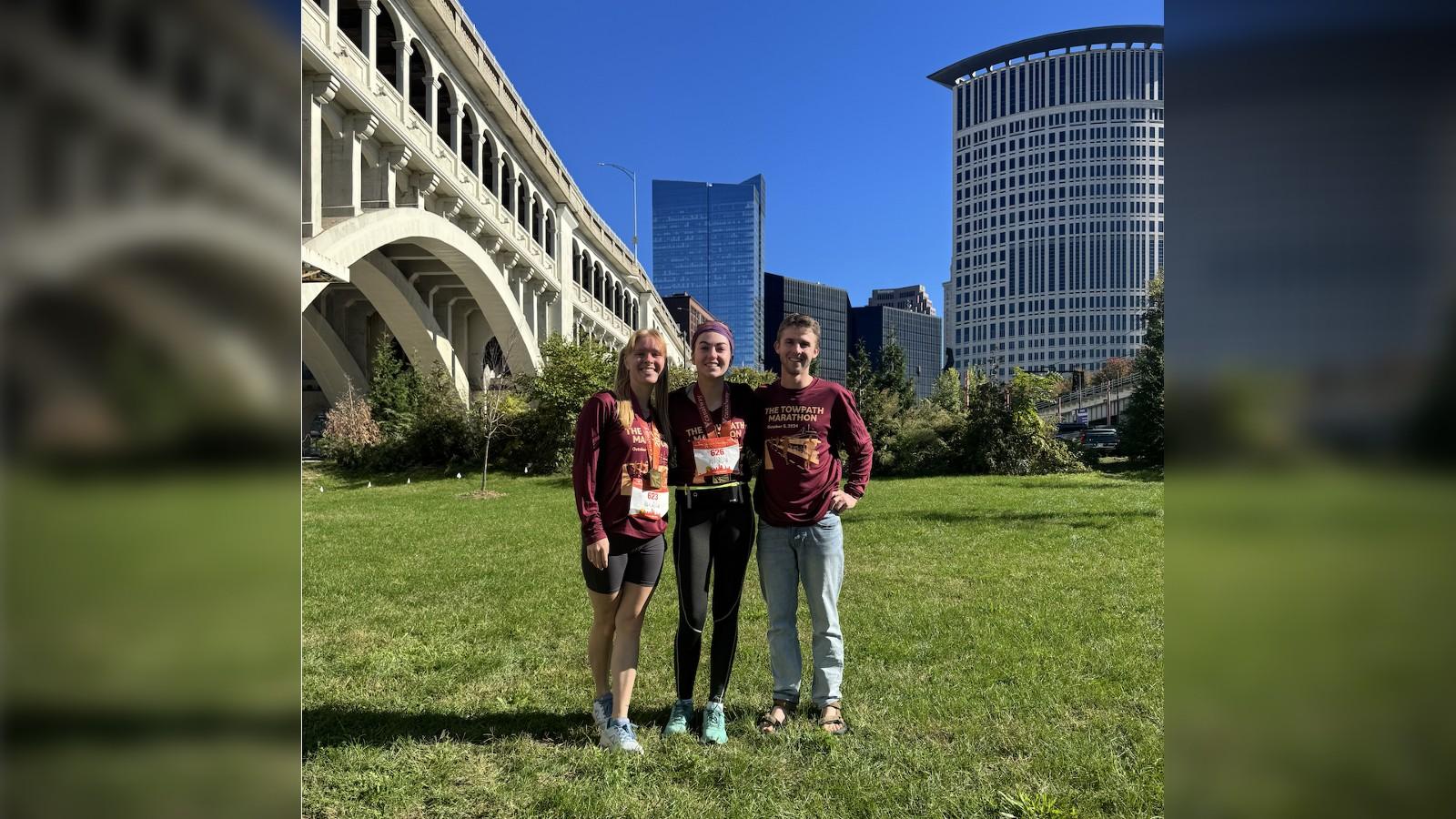 Group photo of Megan Herbruck, Meredith Bennett, and Justin Furby