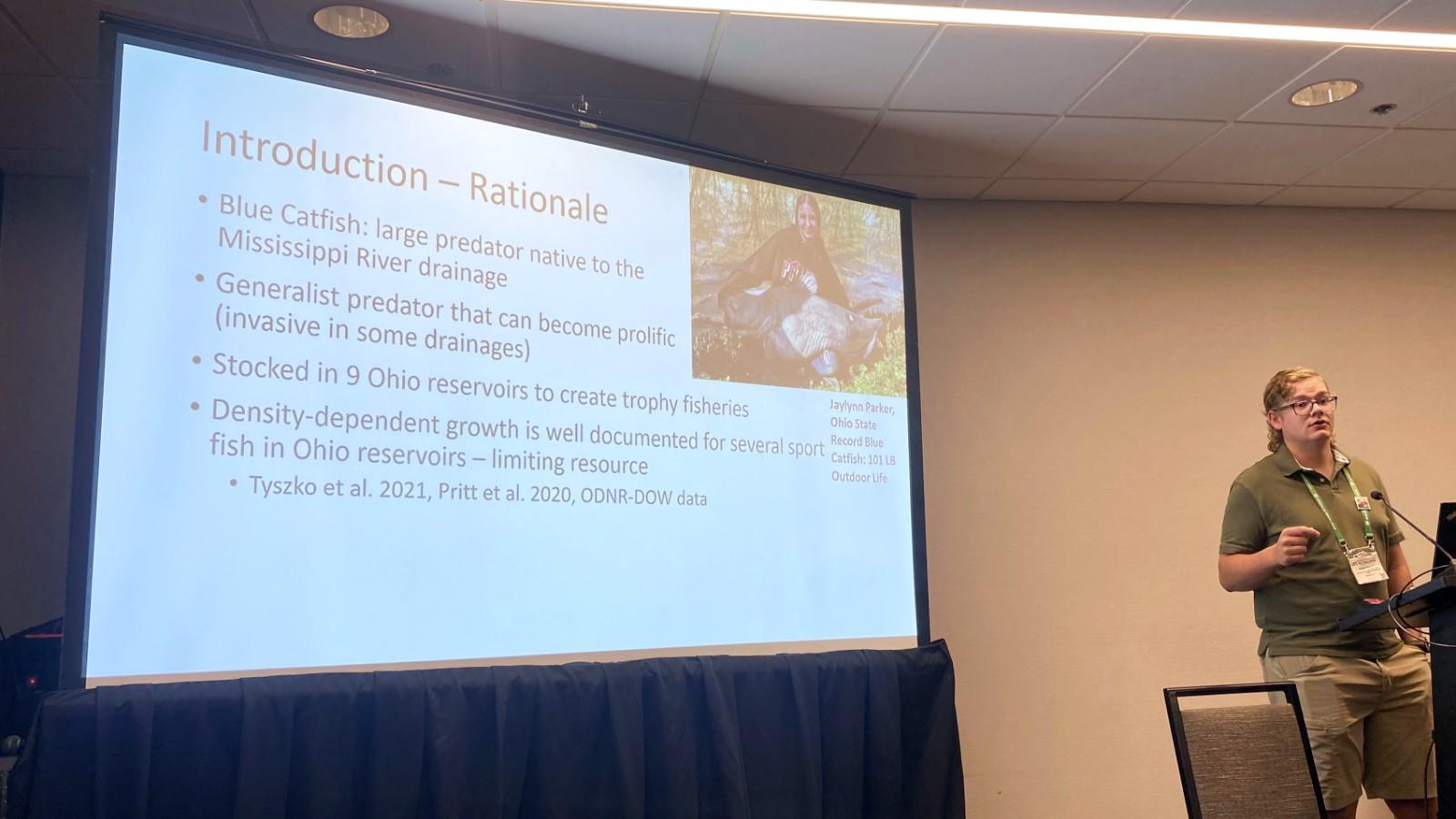 Jacob Bentley presenting