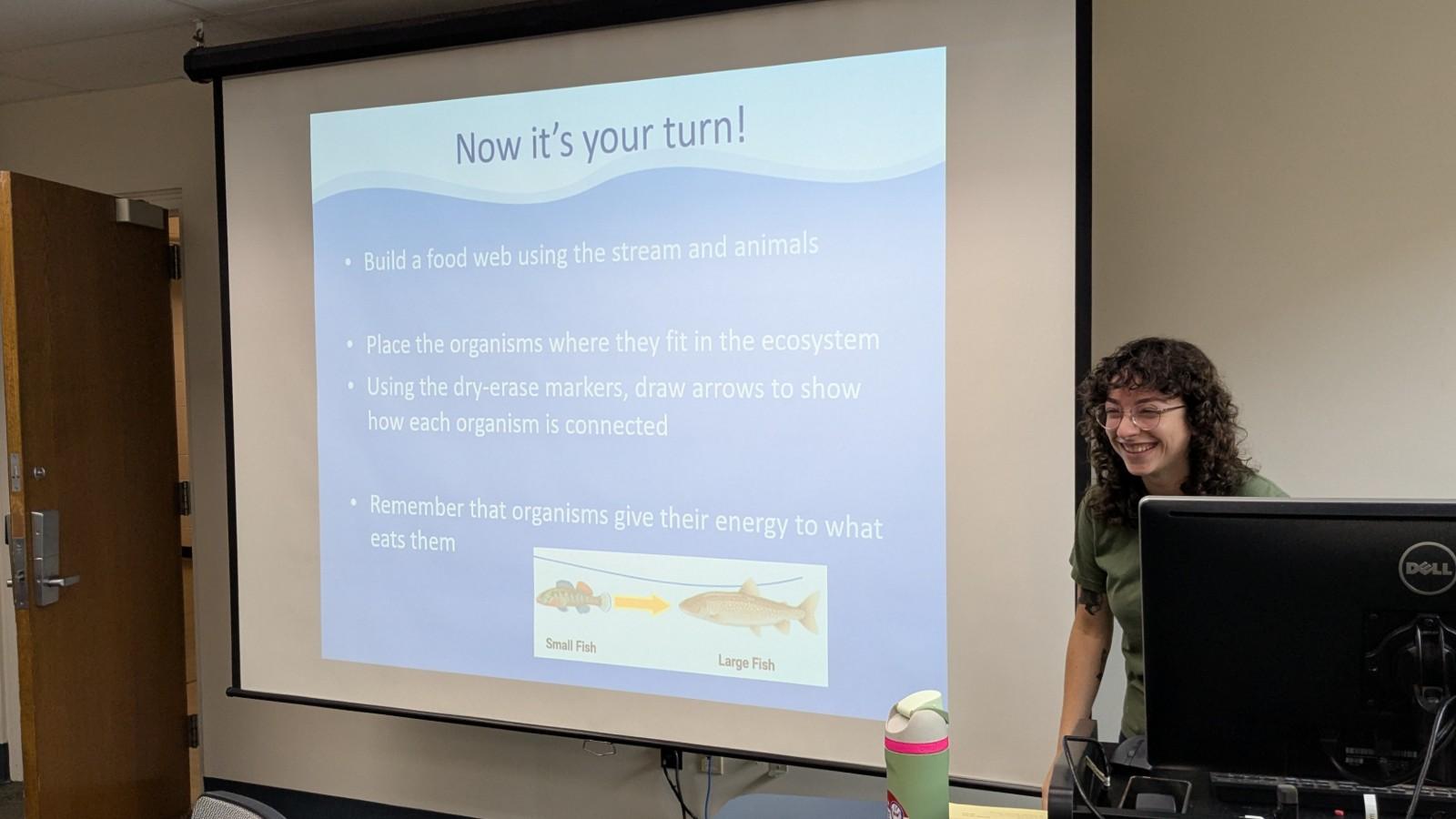 Haley Miller presenting
